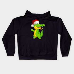 Graphic Style Chistmas Crocodile Kids Hoodie